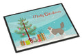 Asian Semi Longhaired Cat Christmas Doormat Indoor Outdoor 24H X 36W Front Door Mat Rugs for Entryway, Non Slip Washable Low Pile,