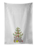 British Semi Longhair Cat Christmas Kitchen Towel Set of 2 White Dish Towels Decorative Bathroom Hand towel for Hand, Face, Hair, Yoga, Tea, Dishcloth, 19 X 28", White