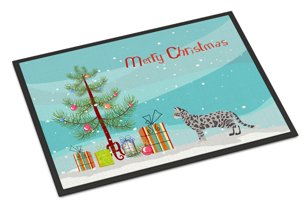 Cheetoh Cat Christmas Doormat Indoor Outdoor 18H X 27W Front Door Mat Rugs for Entryway, Non Slip Washable