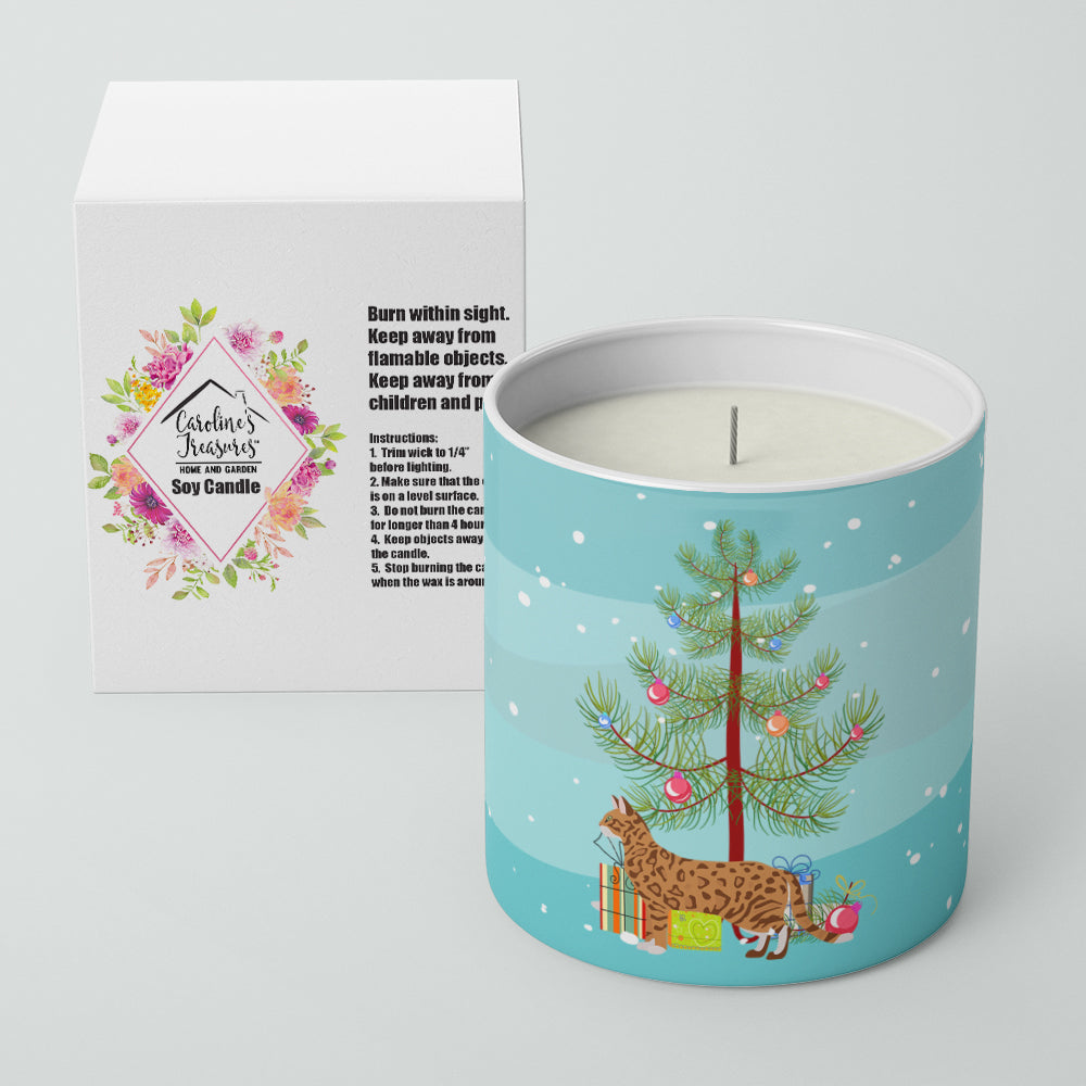 Cheetoh Cat Christmas Decorative Soy Candle Nature Soy Wax Essential Oil Home Decor Ideal for Bedroom Kitchen Bath Office Gift, 10 oz