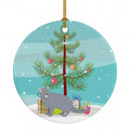 European Shorthair Cat Christmas Ceramic Ornament Christmas Tree Hanging Decorations for Home Christmas Holiday, Party, Gift, 3 in, Multicolor