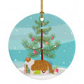 Exotic Shorthair Cat Christmas Ceramic Ornament Christmas Tree Hanging Decorations for Home Christmas Holiday, Party, Gift, 3 in, Multicolor