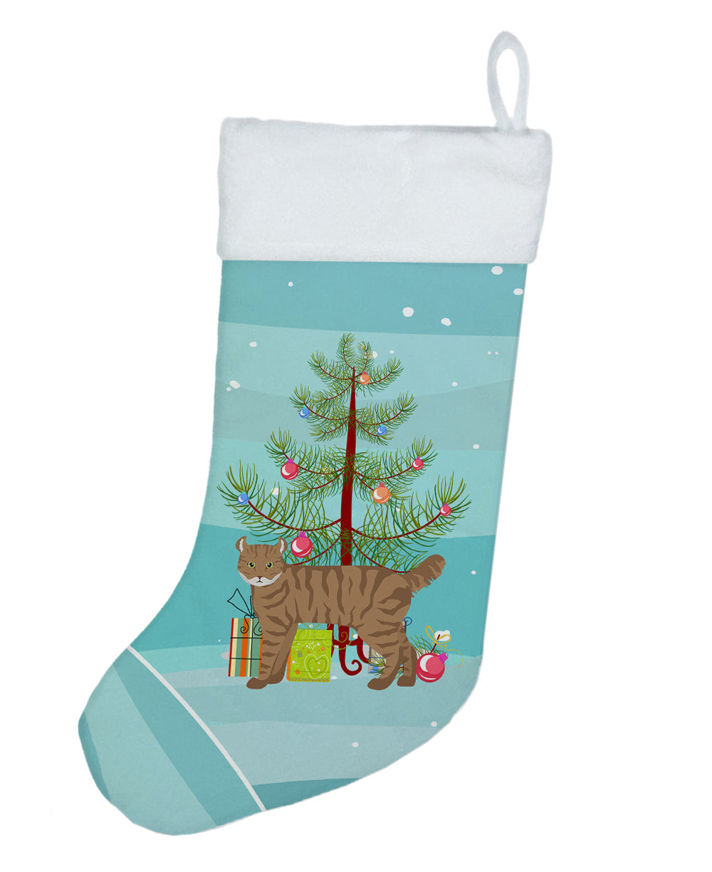 Highlander Lynx Cat Christmas Holiday Stocking Double-Sided Print, Polyester Suede,11x18, Made in USA