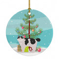 Kurilian Bobtail Cat Christmas Ceramic Ornament Christmas Tree Hanging Decorations for Home Christmas Holiday, Party, Gift, 3 in, Multicolor