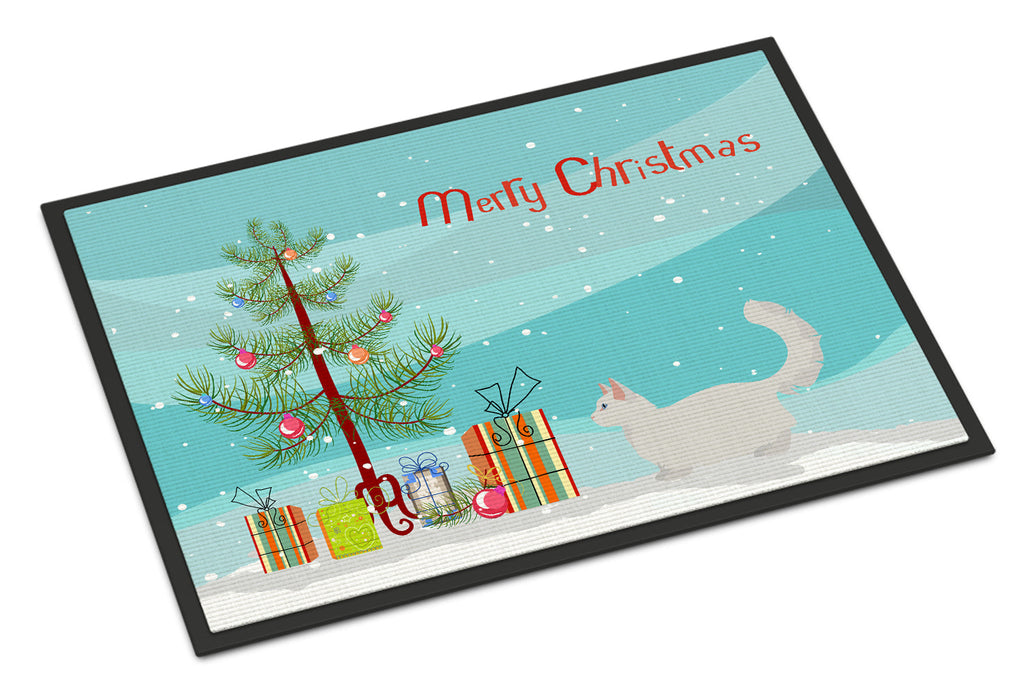 Munchkin Cat Christmas Doormat Indoor Outdoor 24H X 36W Front Door Mat Rugs for Entryway, Non Slip Washable Low Pile,