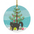 Nebelung Cat Christmas Ceramic Ornament Christmas Tree Hanging Decorations for Home Christmas Holiday, Party, Gift, 3 in, Multicolor
