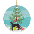 Oriental Shorthair Cat Christmas Ceramic Ornament Christmas Tree Hanging Decorations for Home Christmas Holiday, Party, Gift, 3 in, Multicolor