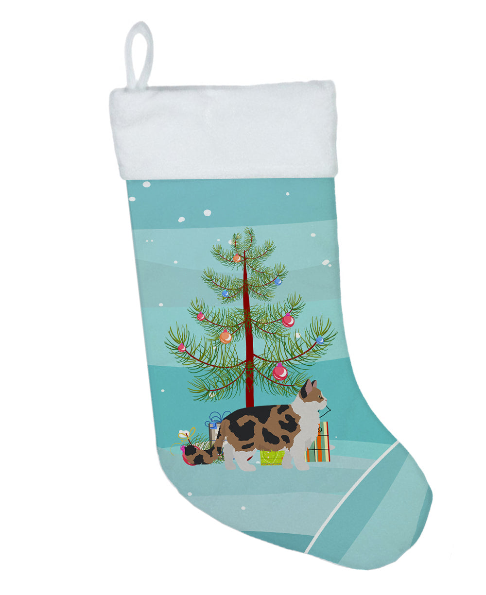 Ragamuffin Cat  Christmas Holiday Stocking Double-Sided Print, Polyester Suede,11x18, Made in USA