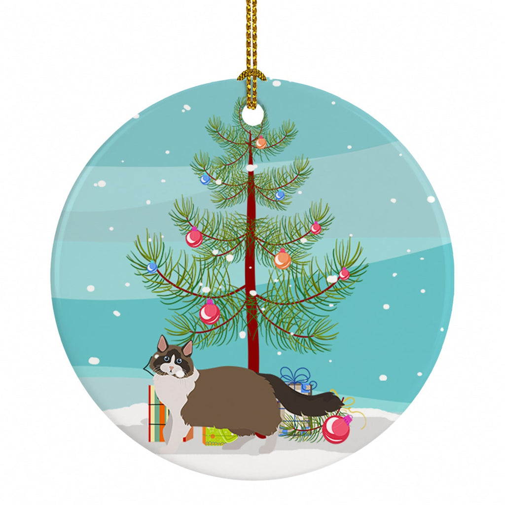 Ragdoll Cat  Christmas Ceramic Ornament Christmas Tree Hanging Decorations for Home Christmas Holiday, Party, Gift, 3 in, Multicolor