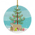Singapura Cat Christmas Ceramic Ornament Christmas Tree Hanging Decorations for Home Christmas Holiday, Party, Gift, 3 in, Multicolor