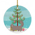 Skookum Cat Christmas Ceramic Ornament Christmas Tree Hanging Decorations for Home Christmas Holiday, Party, Gift, 3 in, Multicolor