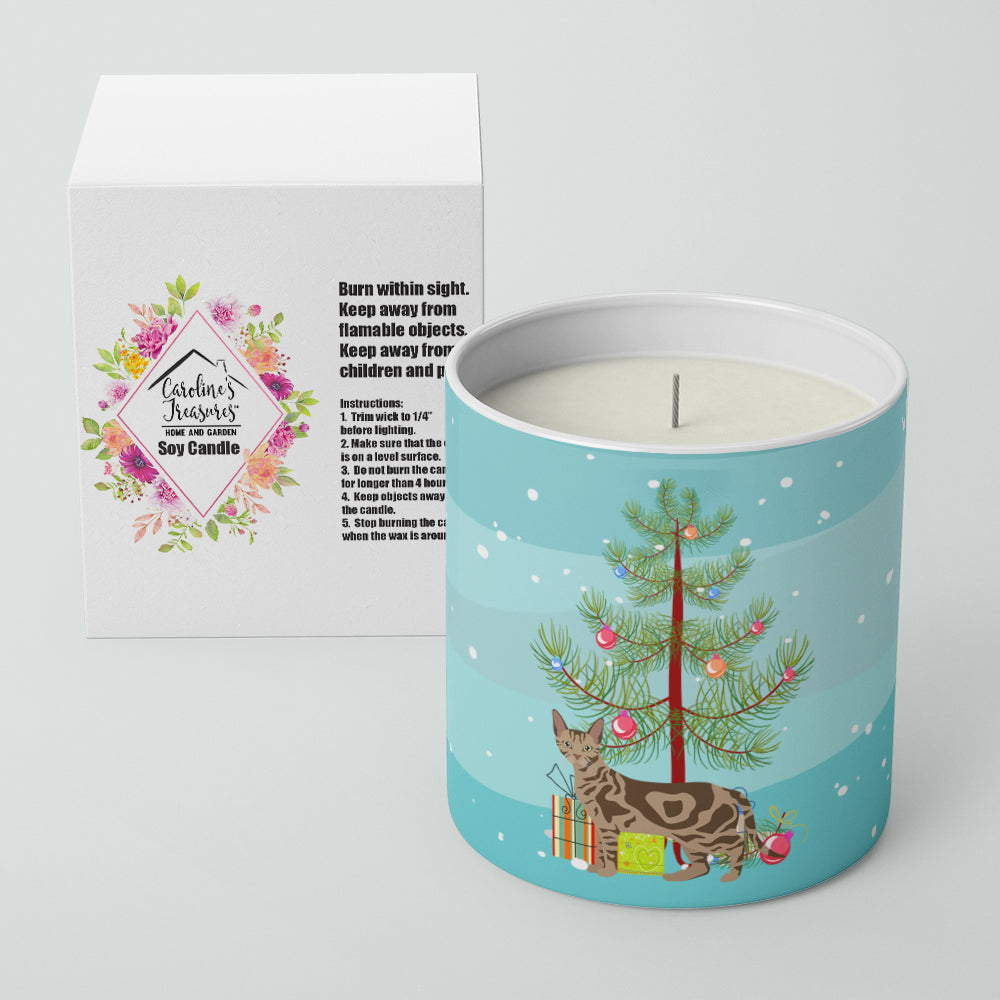 Sokoke Cat Christmas Decorative Soy Candle Nature Soy Wax Essential Oil Home Decor Ideal for Bedroom Kitchen Bath Office Gift, 10 oz