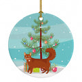 Somali Cat Christmas Ceramic Ornament Christmas Tree Hanging Decorations for Home Christmas Holiday, Party, Gift, 3 in, Multicolor