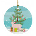 Sphynx Cat Christmas Ceramic Ornament Christmas Tree Hanging Decorations for Home Christmas Holiday, Party, Gift, 3 in, Multicolor