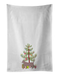 Thai Lilac Cat Christmas Kitchen Towel Set of 2 White Dish Towels Decorative Bathroom Hand towel for Hand, Face, Hair, Yoga, Tea, Dishcloth, 19 X 28", White