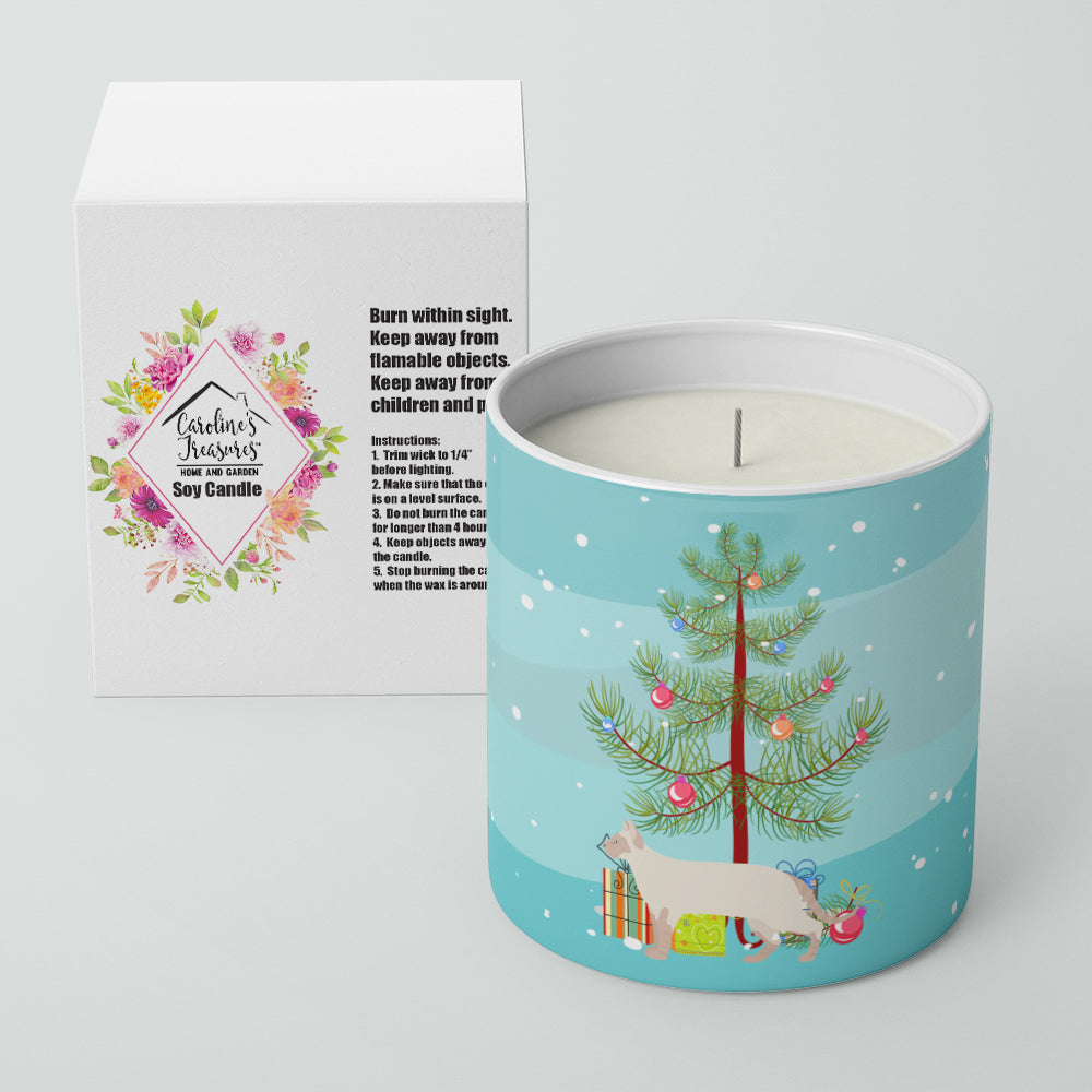 Tonkinese Cat Christmas Decorative Soy Candle Nature Soy Wax Essential Oil Home Decor Ideal for Bedroom Kitchen Bath Office Gift, 10 oz