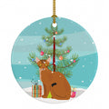 Abyssinian Cat Christmas Ceramic Ornament Christmas Tree Hanging Decorations for Home Christmas Holiday, Party, Gift, 3 in, Multicolor