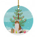 Aegean Cat Christmas Ceramic Ornament Christmas Tree Hanging Decorations for Home Christmas Holiday, Party, Gift, 3 in, Multicolor