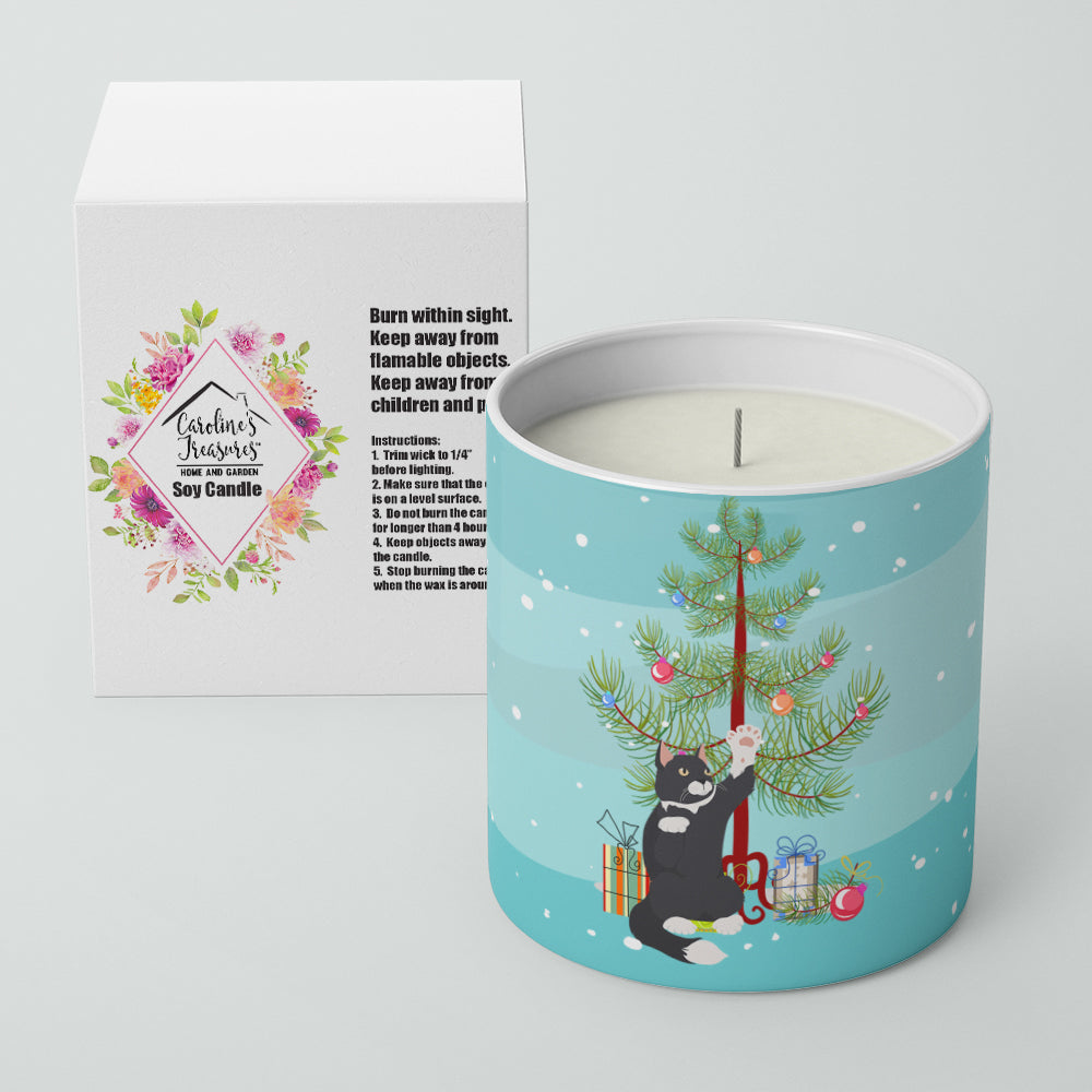 American Polydactyl Cat Christmas Decorative Soy Candle Nature Soy Wax Essential Oil Home Decor Ideal for Bedroom Kitchen Bath Office Gift, 10 oz