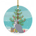 American Polydactyl Cat Christmas Ceramic Ornament Christmas Tree Hanging Decorations for Home Christmas Holiday, Party, Gift, 3 in, Multicolor