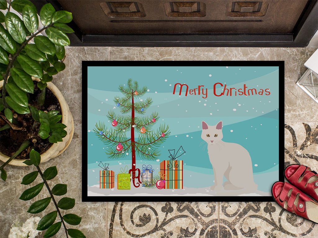 Aphrodite Giant Cat Christmas Doormat Indoor Outdoor 24H X 36W Front Door Mat Rugs for Entryway, Non Slip Washable Low Pile,