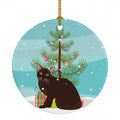 Burmese Cat Christmas Ceramic Ornament Christmas Tree Hanging Decorations for Home Christmas Holiday, Party, Gift, 3 in, Multicolor