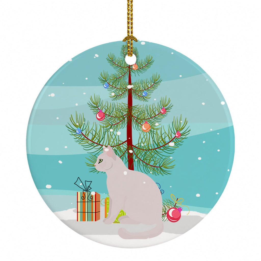 Burmilla Cat Christmas Ceramic Ornament Christmas Tree Hanging Decorations for Home Christmas Holiday, Party, Gift, 3 in, Multicolor