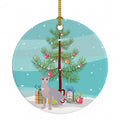 Ukrainian Levkoy Cat Christmas Ceramic Ornament Christmas Tree Hanging Decorations for Home Christmas Holiday, Party, Gift, 3 in, Multicolor