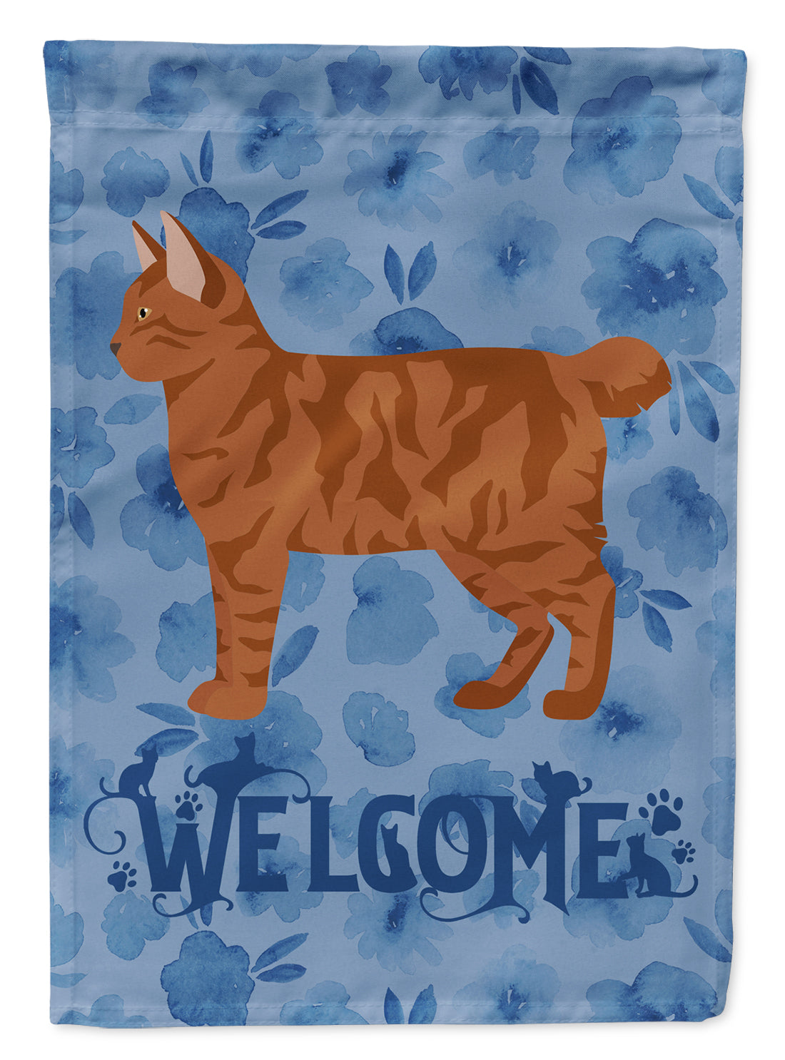 American Bobtail #2 Cat Welcome Garden Flag Mailbox Decorative Yard Banner Outside Patio Artwork for Flower Beds, Garden Size, Multicolor