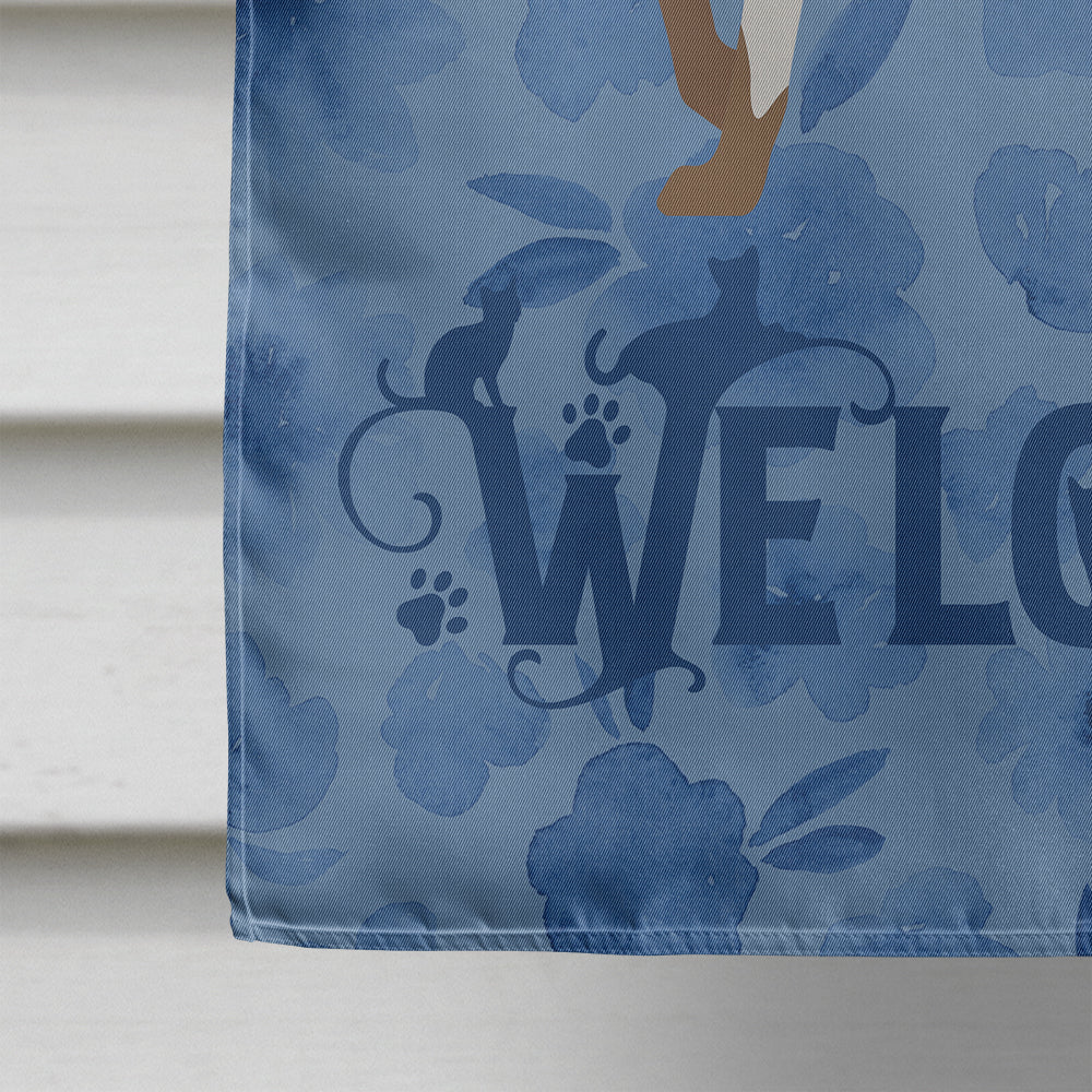 Colorpoint Shorthair Cat Welcome House Flag 28x40 Porch Sleeve Pole Decorative Outside Yard Banner Artwork Wall Hanging, Polyester