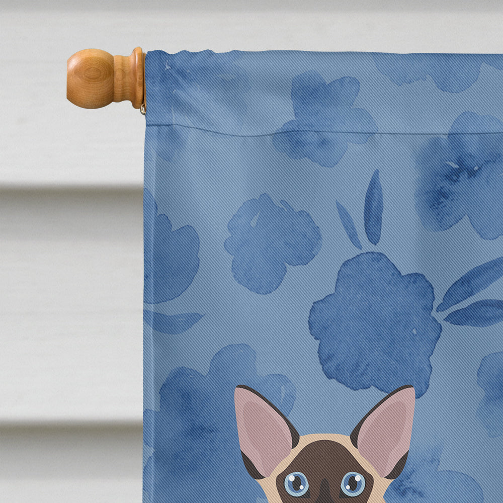 Colorpoint Shorthair #2 Cat Welcome House Flag 28x40 Porch Sleeve Pole Decorative Outside Yard Banner Artwork Wall Hanging, Polyester