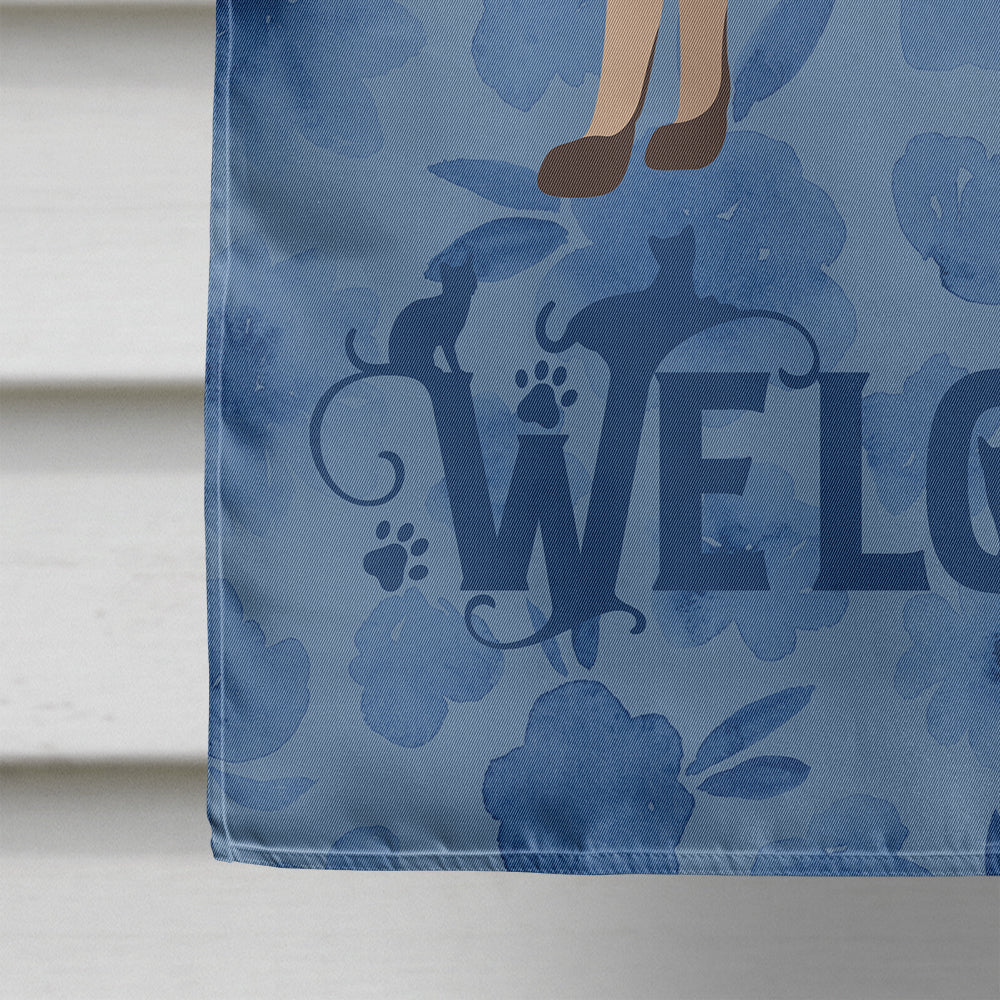 Colorpoint Shorthair #2 Cat Welcome House Flag 28x40 Porch Sleeve Pole Decorative Outside Yard Banner Artwork Wall Hanging, Polyester