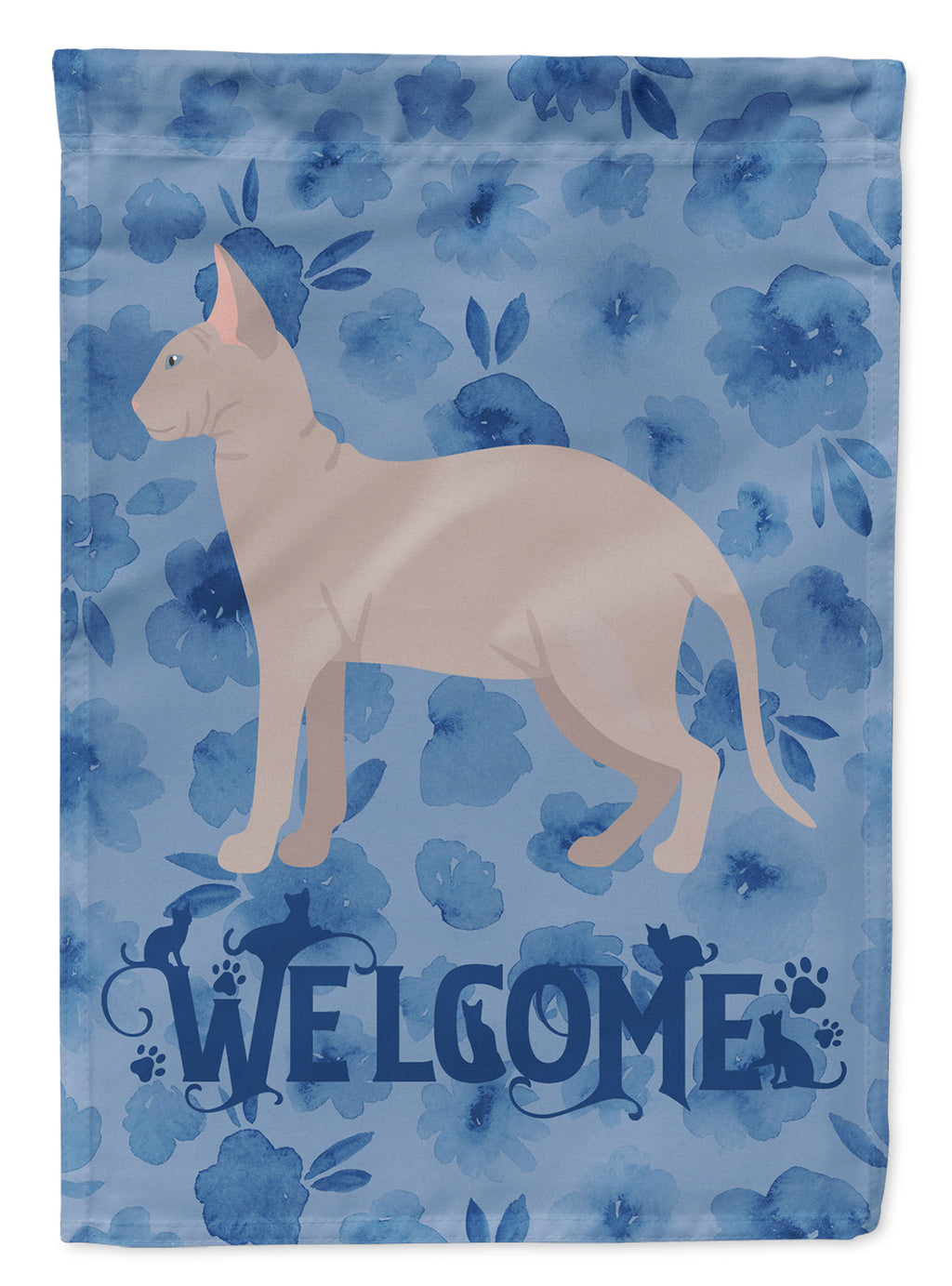 Don Sphynx Cat Welcome Garden Flag Mailbox Decorative Yard Banner Outside Patio Artwork for Flower Beds, Garden Size, Multicolor
