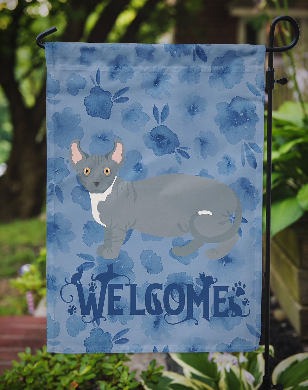 Dwelf #2 Cat Welcome Garden Flag Mailbox Decorative Yard Banner Outside Patio Artwork for Flower Beds, Garden Size, Multicolor