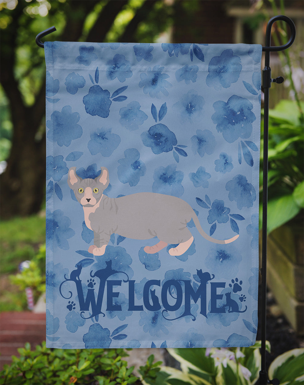 Dwelf #4 Cat Welcome Garden Flag Mailbox Decorative Yard Banner Outside Patio Artwork for Flower Beds, Garden Size, Multicolor