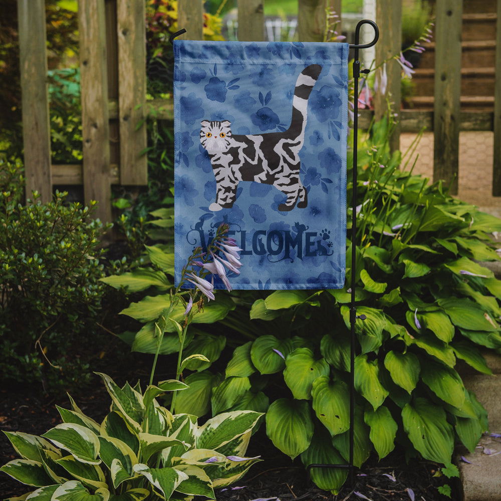 Foldex Exotic Fold #1 Cat Welcome Garden Flag Mailbox Decorative Yard Banner Outside Patio Artwork for Flower Beds, Garden Size, Multicolor