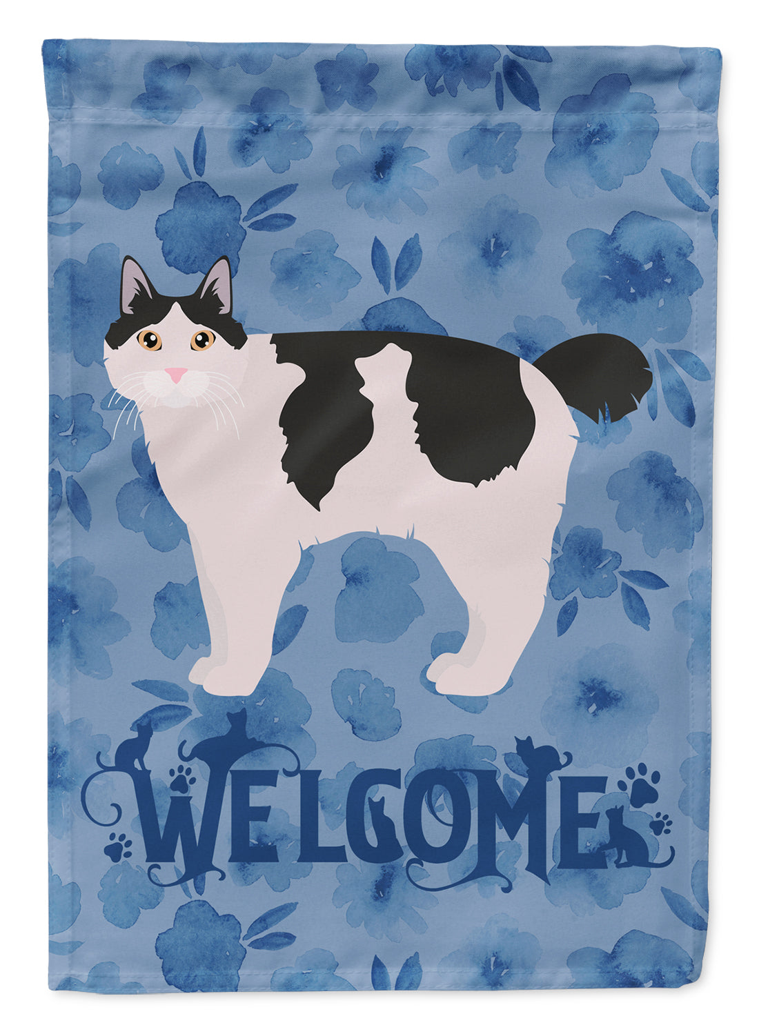 Kurilian Bobtail #2 Cat Welcome Garden Flag Mailbox Decorative Yard Banner Outside Patio Artwork for Flower Beds, Garden Size, Multicolor