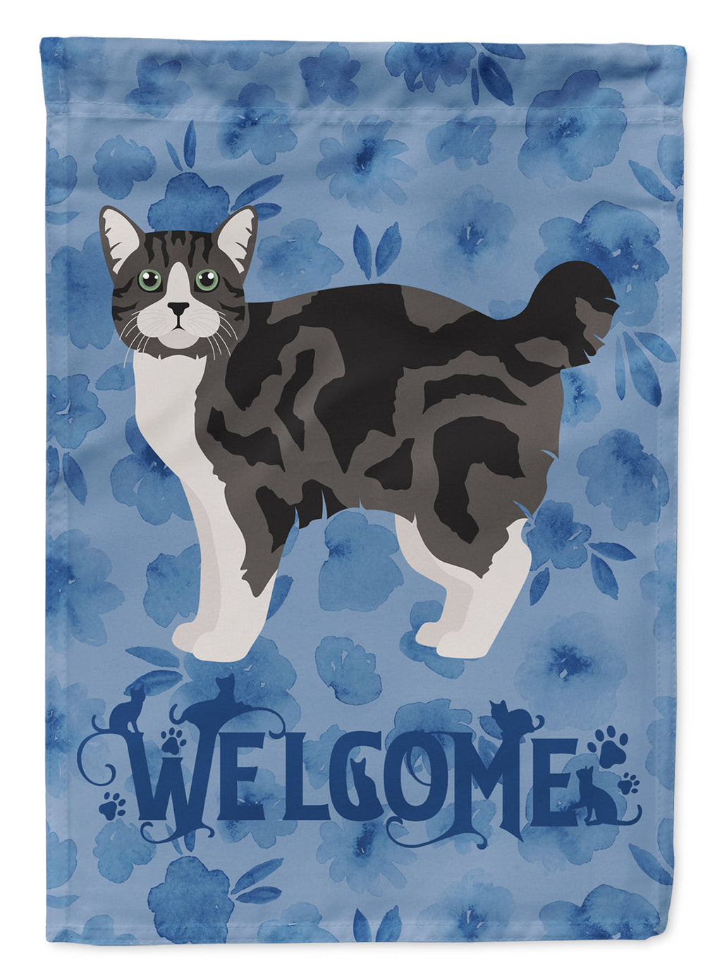 Manx #1 Cat Welcome Garden Flag Mailbox Decorative Yard Banner Outside Patio Artwork for Flower Beds, Garden Size, Multicolor