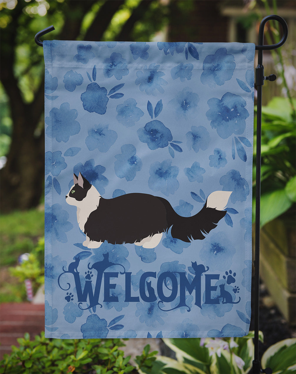 Napoleon #2 Cat Welcome Garden Flag Mailbox Decorative Yard Banner Outside Patio Artwork for Flower Beds, Garden Size, Multicolor