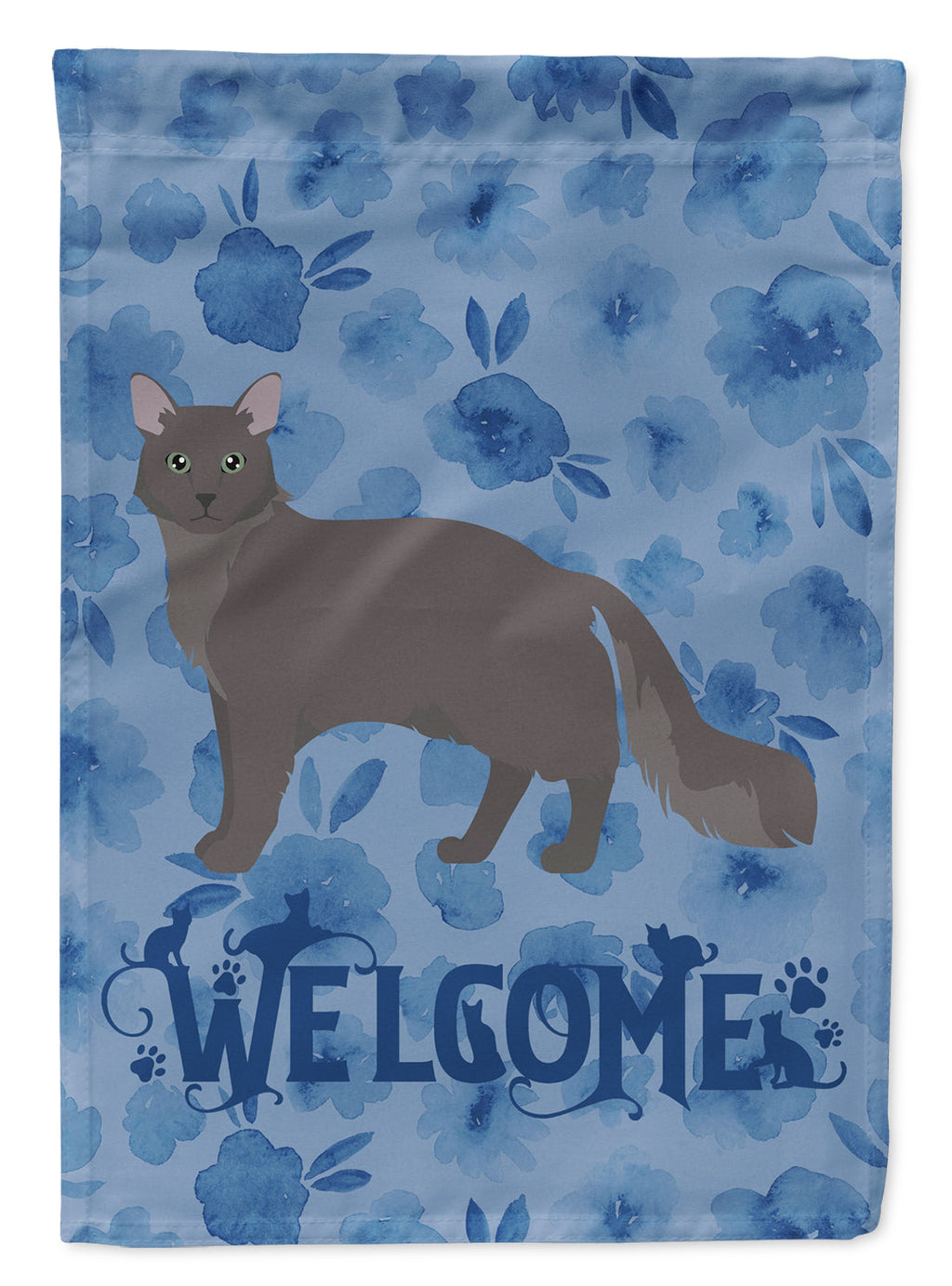 Nebelung #1 Cat Welcome Garden Flag Mailbox Decorative Yard Banner Outside Patio Artwork for Flower Beds, Garden Size, Multicolor