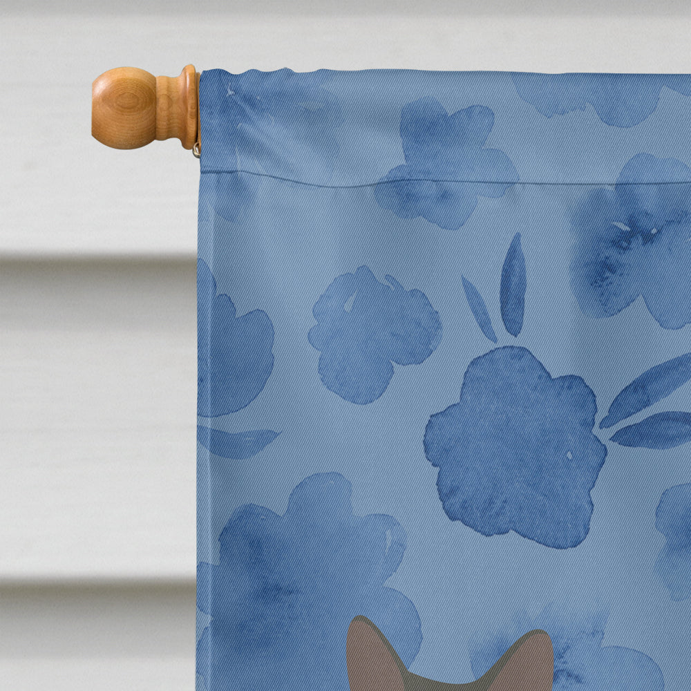 Nebelung #3 Cat Welcome House Flag 28x40 Porch Sleeve Pole Decorative Outside Yard Banner Artwork Wall Hanging, Polyester