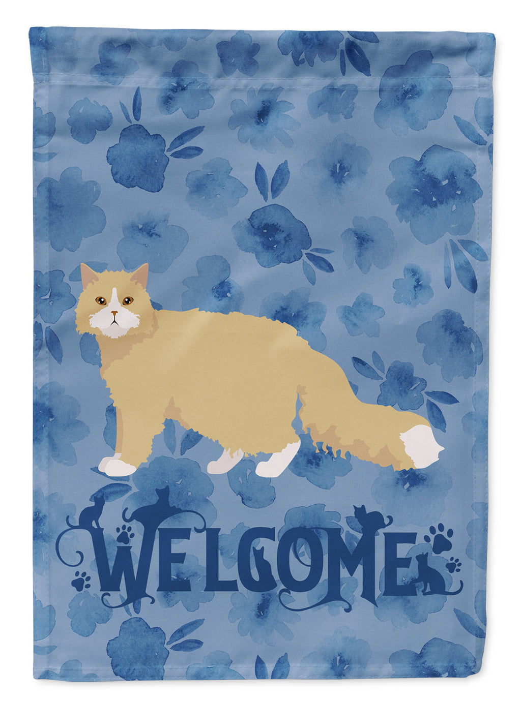 Oregon Rex Cat Welcome Garden Flag Mailbox Decorative Yard Banner Outside Patio Artwork for Flower Beds, Garden Size, Multicolor