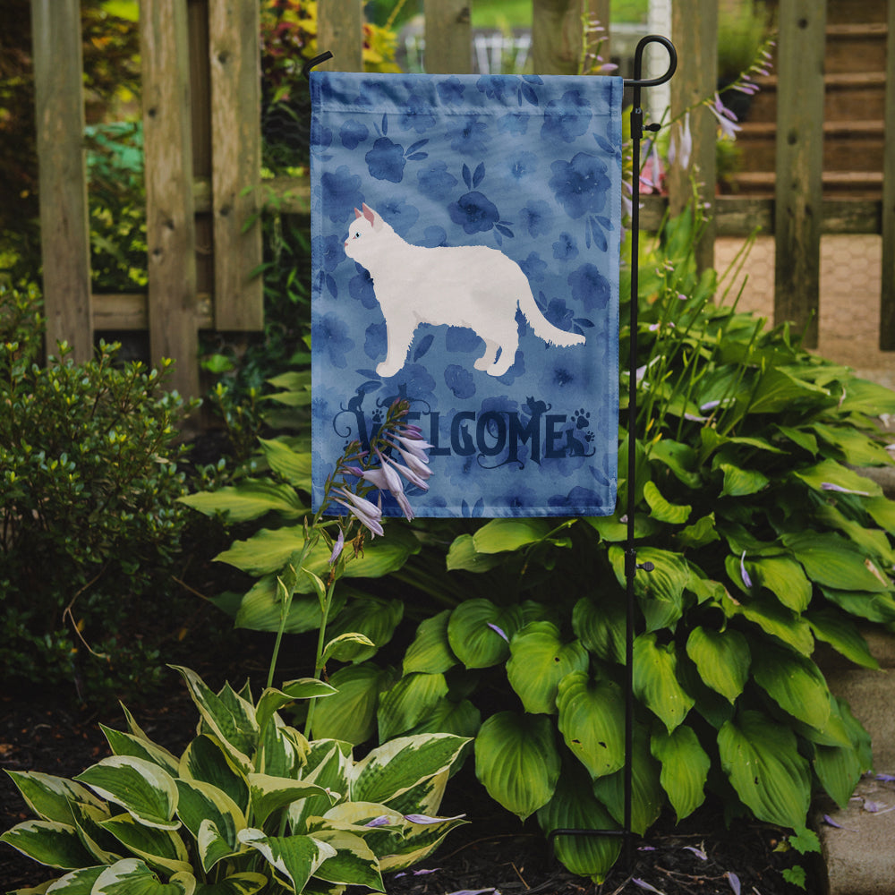 Poodle Cat #2 Cat Welcome Garden Flag Mailbox Decorative Yard Banner Outside Patio Artwork for Flower Beds, Garden Size, Multicolor