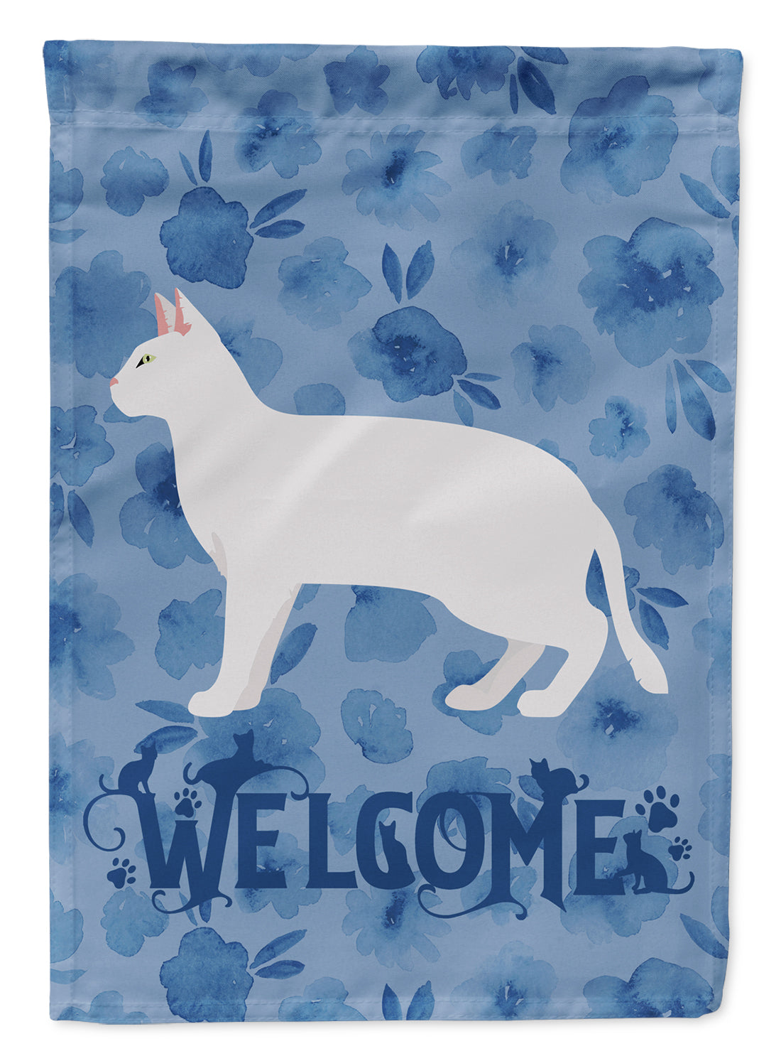 Russian White Black #2 Cat Welcome Garden Flag Mailbox Decorative Yard Banner Outside Patio Artwork for Flower Beds, Garden Size, Multicolor