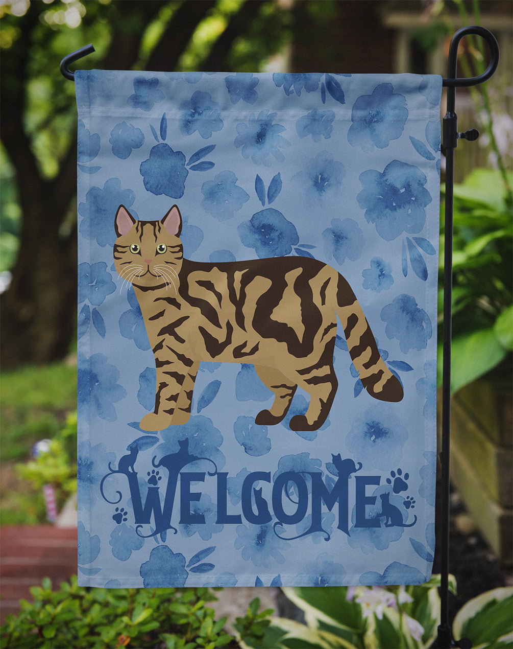 Scottish Straight #2 Cat Welcome Garden Flag Mailbox Decorative Yard Banner Outside Patio Artwork for Flower Beds, Garden Size, Multicolor