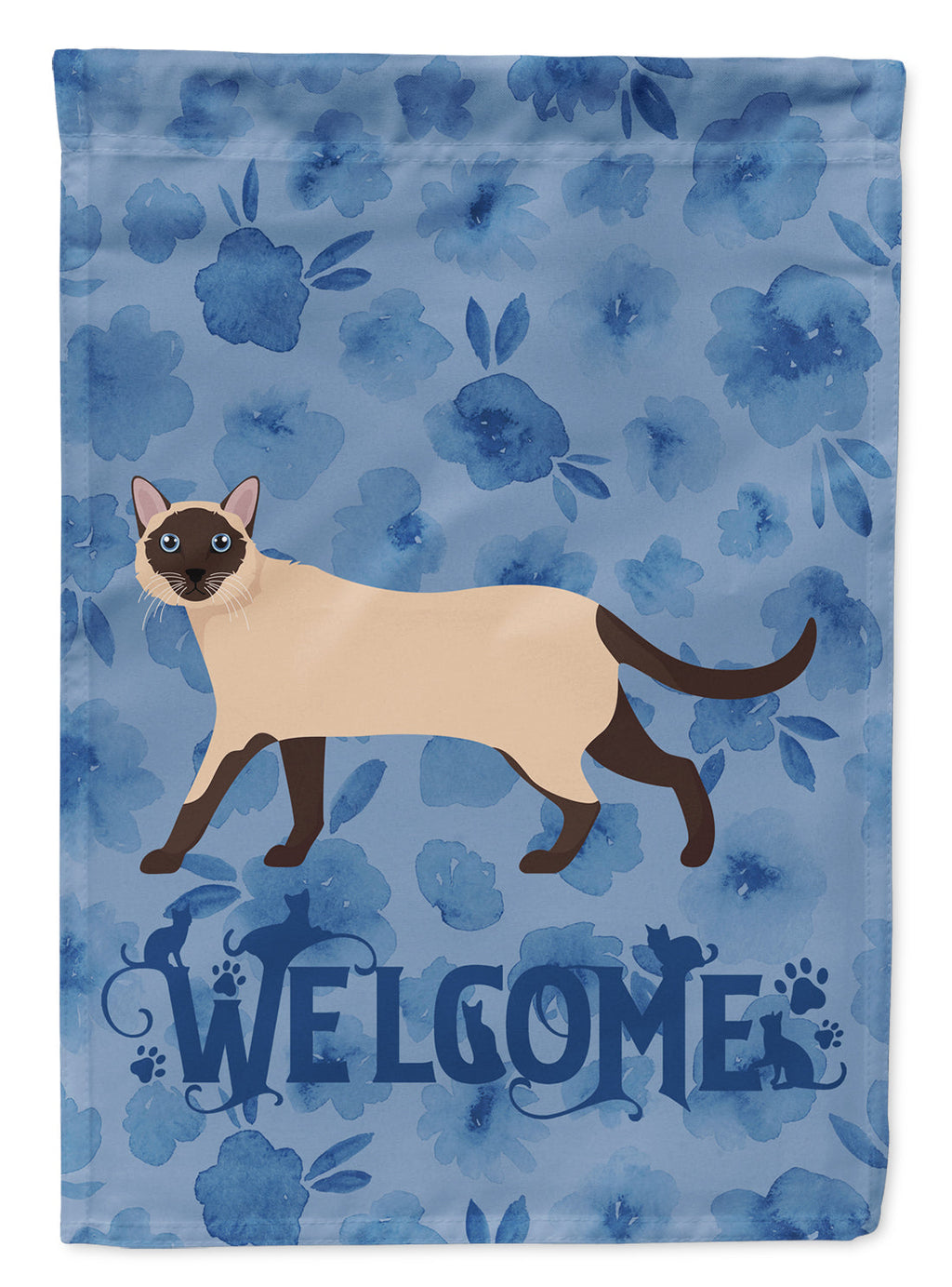 Siamese Traditional #2 Cat Welcome Garden Flag Mailbox Decorative Yard Banner Outside Patio Artwork for Flower Beds, Garden Size, Multicolor