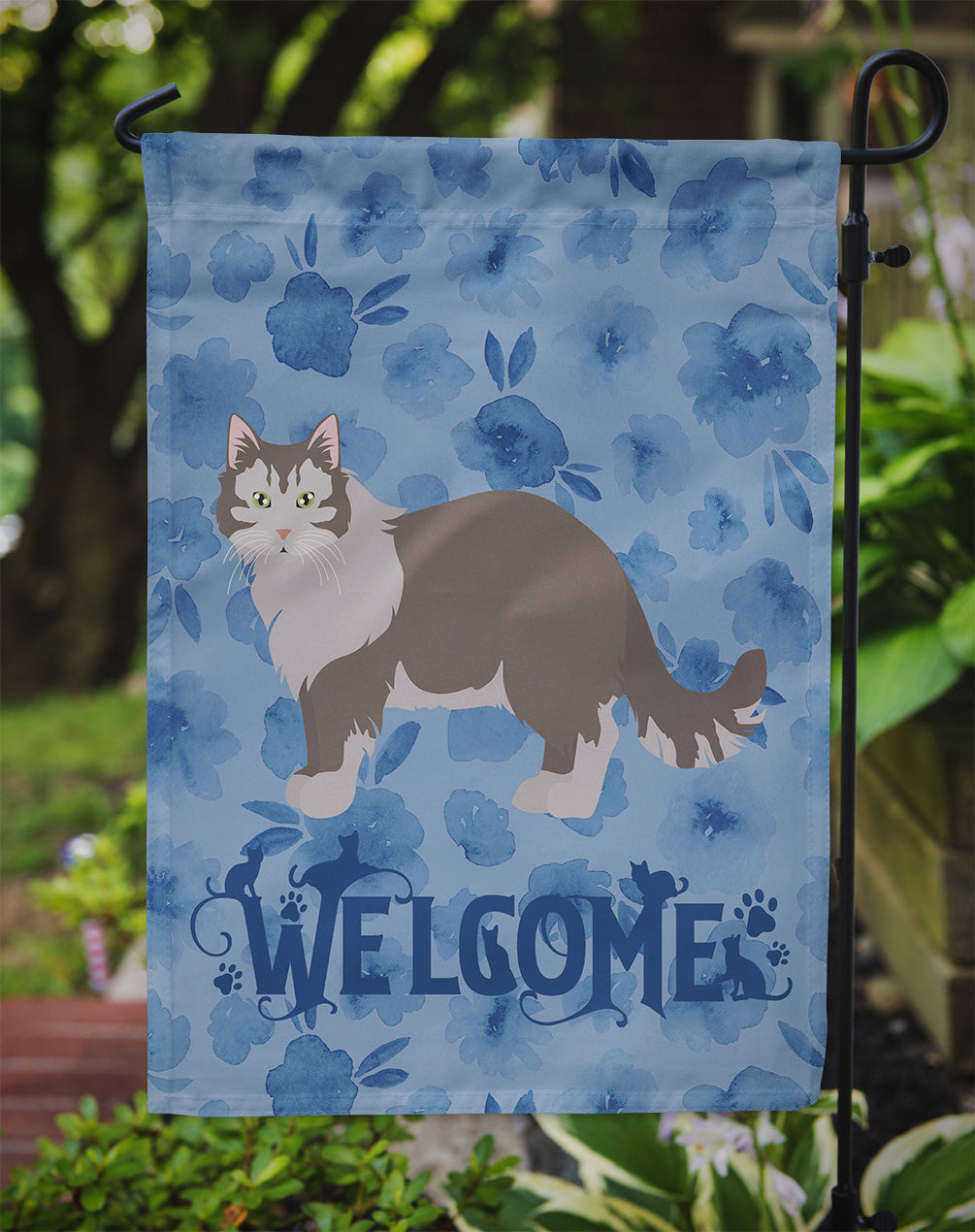 Siberian Forest #1 Cat Welcome Garden Flag Mailbox Decorative Yard Banner Outside Patio Artwork for Flower Beds, Garden Size, Multicolor