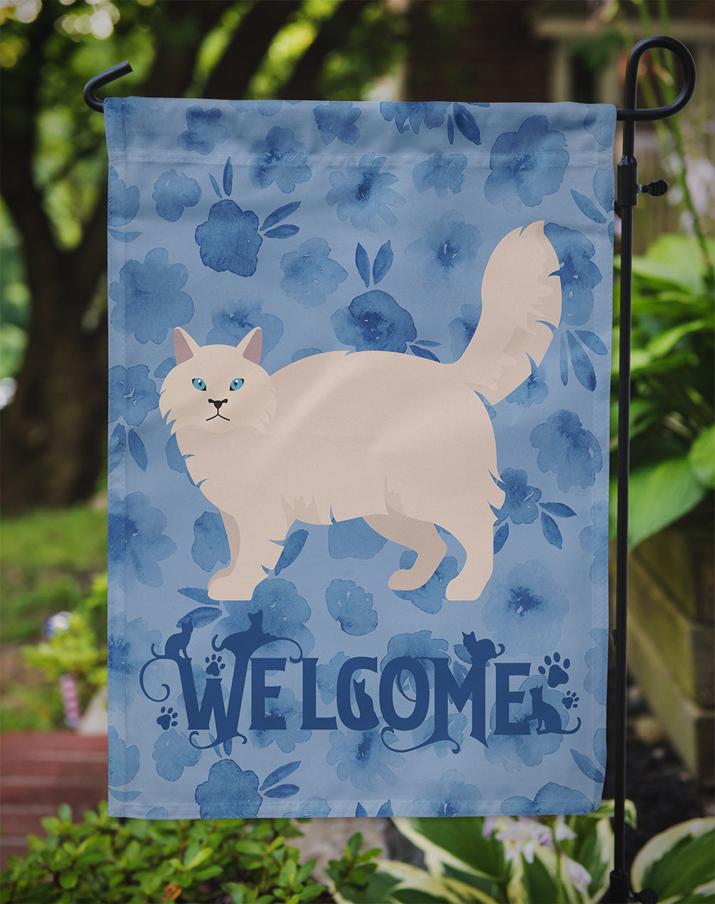Siberian Forest #2 Cat Welcome Garden Flag Mailbox Decorative Yard Banner Outside Patio Artwork for Flower Beds, Garden Size, Multicolor