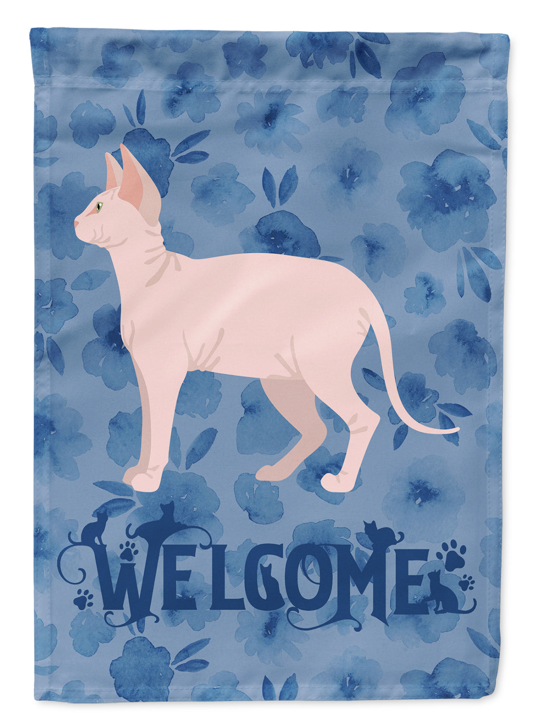 Sphynx Cat Welcome Garden Flag Mailbox Decorative Yard Banner Outside Patio Artwork for Flower Beds, Garden Size, Multicolor