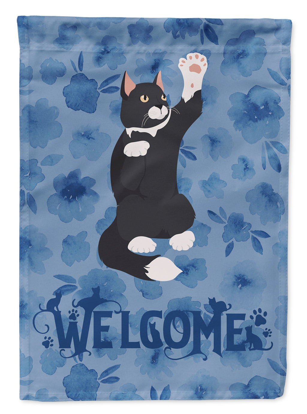 American Polydactyl Cat Welcome Garden Flag Mailbox Decorative Yard Banner Outside Patio Artwork for Flower Beds, Garden Size, Multicolor
